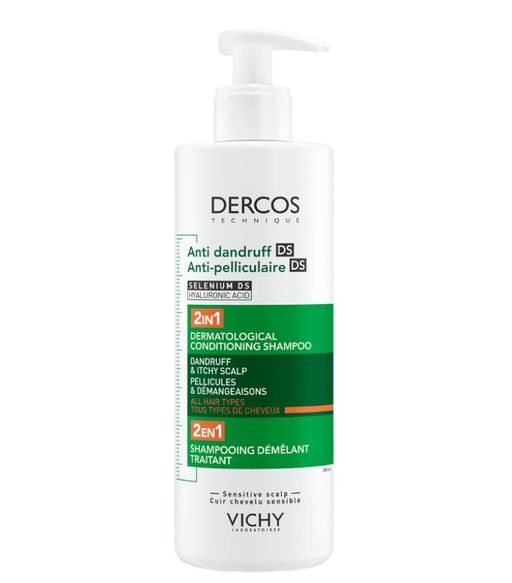 Vichy Dercos DS Интенсивный шампунь-уход увлажняющий, шампунь, против перхоти, 390 мл, 1 шт.