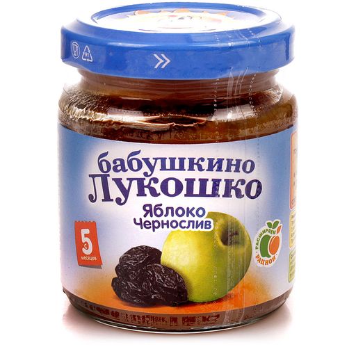 Бабушкино Лукошко Пюре яблоко чернослив, пюре, 100 г, 1 шт.