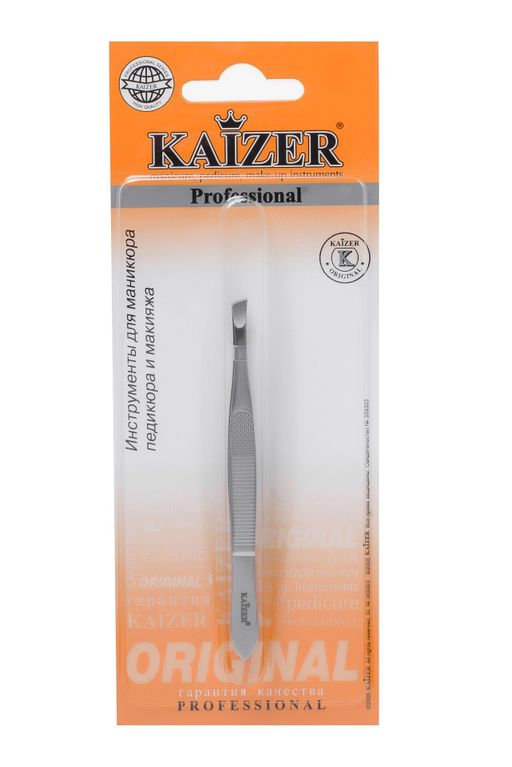 Kaizer Пинцет для бровей скошенный, матовый, 1 шт.