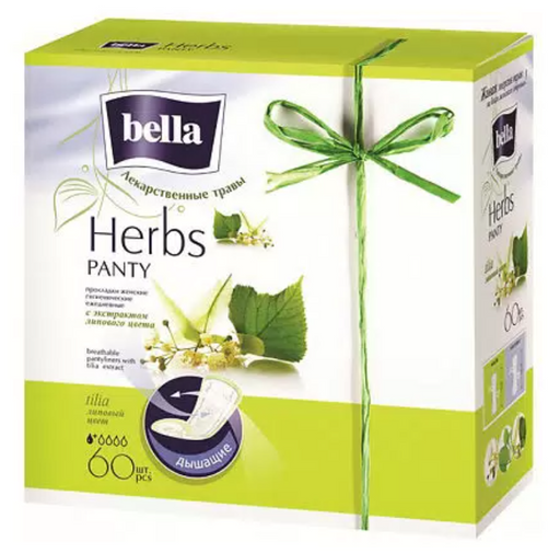 Bella Panty Herbs tilia прокладки ежедневные женские, с экстрактом липового цвета, 60 шт.