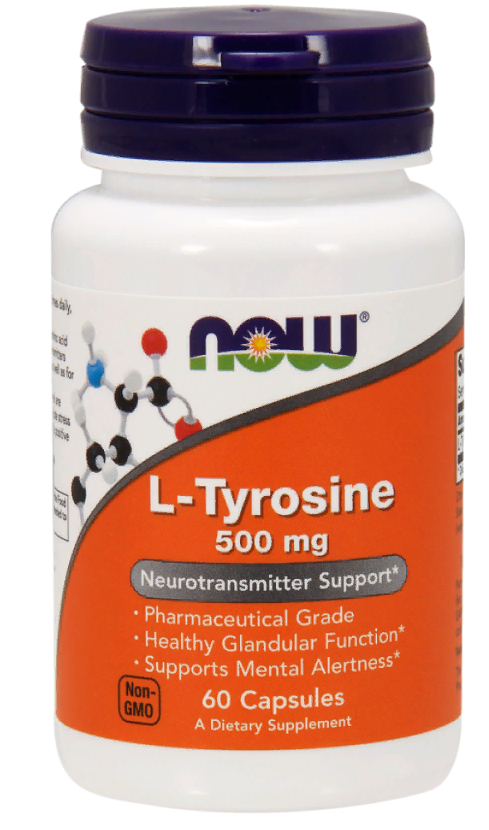 NOW L-Тирозин, 500 мг, капсулы, 60 шт.