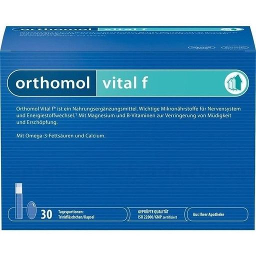 Orthomol Vital F, питьевые бутылочки и капсулы, на 30 дней, 30 шт.