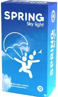 Spring Sky Light презервативы ультратонкие, набор презервативов, ароматизированные, 12 шт.