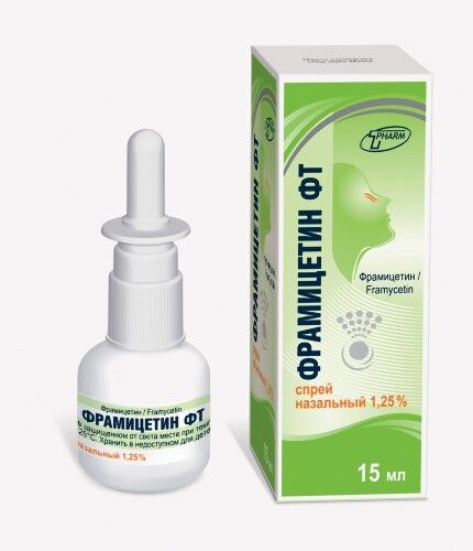 Фрамицетин ФТ, 1.25%, спрей назальный, 15 мл, 1 шт.