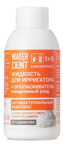 Global White ополаскиватель Waterdent антибактериальный + жидкость для ирригатора, жидкость, 100 мл, 1 шт.