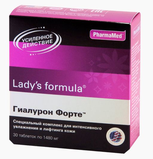 Lady’s formula Гиалурон форте, 1480 мг, таблетки, 30 шт.