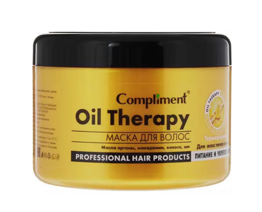 Compliment Маска для волос Oil Therapy для всех типов волос, маска для волос, Питание и укрепление, 500 мл, 1 шт.