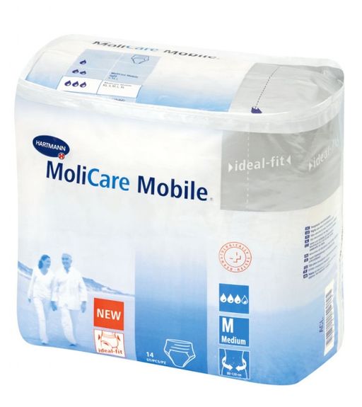 Подгузники-трусы для взрослых MoliCare Mobile, Medium M (2), 80-120 см, 14 шт.