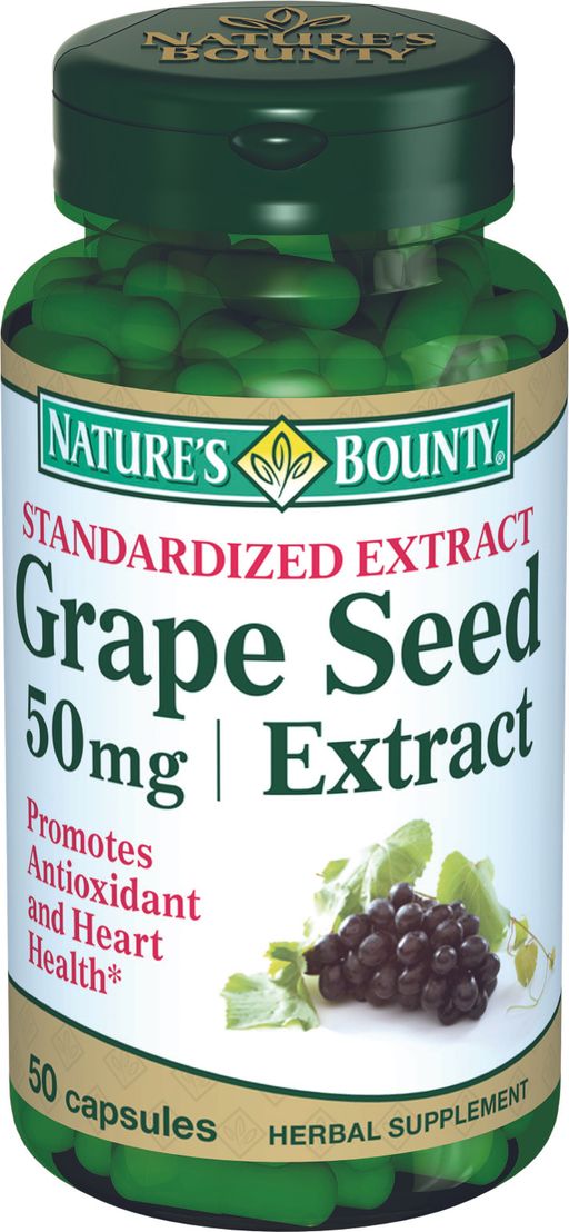 Natures Bounty Экстракт виноградных косточек, 50 мг, капсулы, 50 шт.