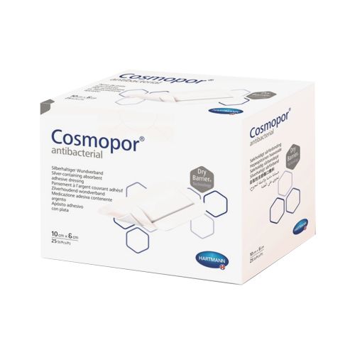 Cosmopor Antibacterial Повязка антибактериальная, 10х6см, повязка стерильная, арт. 9010010, 25 шт.