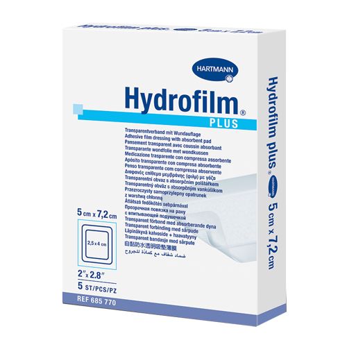 Hydrofilm plus прозрачная повязка, 5х7.2, повязка, 5 шт.