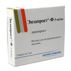 Энзапрост-Ф, 5 мг/мл, раствор для интраамниального введения, 1 мл, 5 шт.
