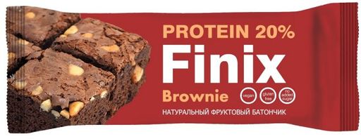 Finix Батончик финиковый Брауни, батончик, с протеином арахисом какао, 30 г, 1 шт.