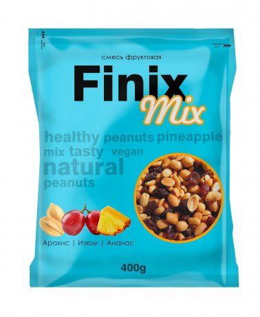 Finix Mix Смесь фруктовая Арахис изюм ананас, 400 г, 1 шт.