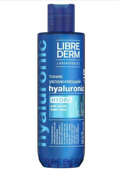 Librederm Тоник гиалуроновый увлажняющий Hydra, для сухой кожи, 200 мл, 1 шт.