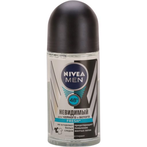 Nivea Men Антиперспирант шариковый Невидимый для черного и белого Fresh, 50 мл, 1 шт.