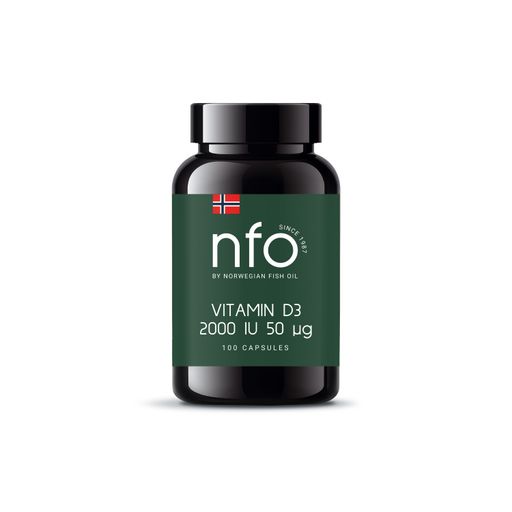 NFO Витамин D3 2000 МЕ, капсулы, 100 шт.