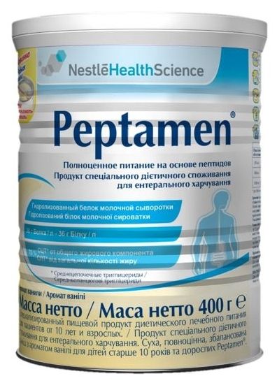 Peptamen для детей 10+ и взрослых, смесь для энтерального питания, 400 г, 1 шт.