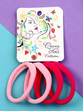 Queen fair резинка для волос галатея лето розовый, арт. 9789701, 4 шт.