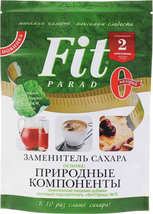 Fit Parad Заменитель сахара, 10, 200 г, 1 шт.