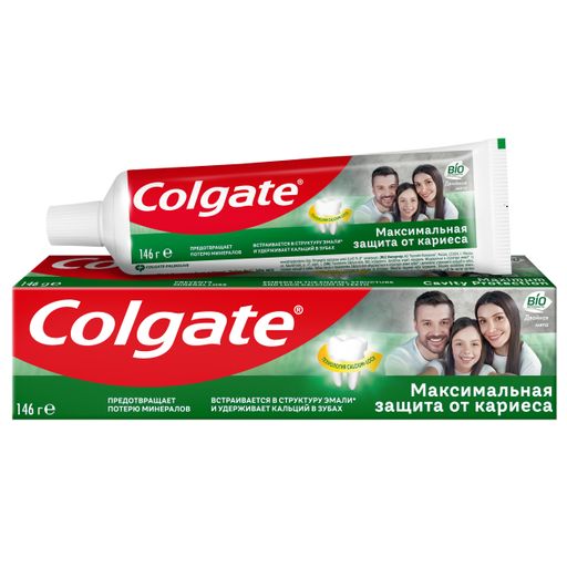 Colgate Максимальная Защита от кариеса Двойная мята зубная паста, паста зубная, 100 мл, 1 шт.