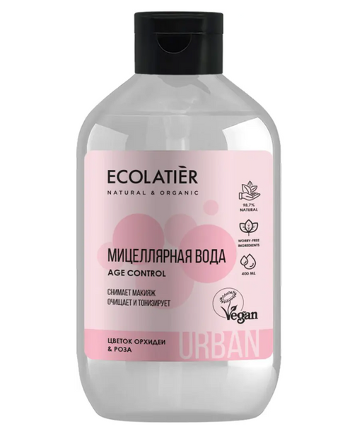 Ecolatier Мицеллярная вода для снятия макияжа, мицеллярная вода, цветок орхидеи и роза, 400 мл, 1 шт.