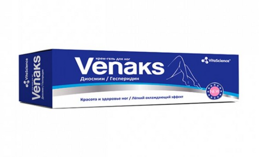 Vitascience Венакс крем-гель для ног, крем-гель, с диосмином и гесперидином, 75 мл, 1 шт.