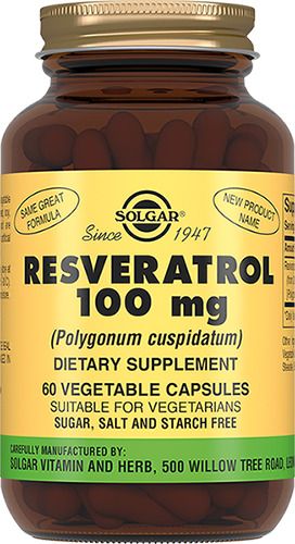 Solgar Ресвератрол 100 мг, 100 мг, капсулы, 60 шт.
