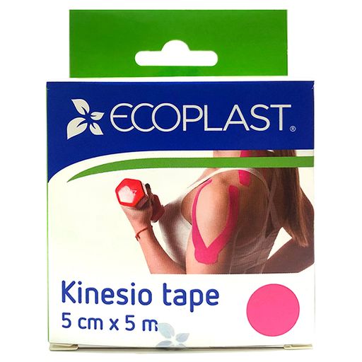 Ecoplast Кинезиотейп, 5х500, розовый, 1 шт.