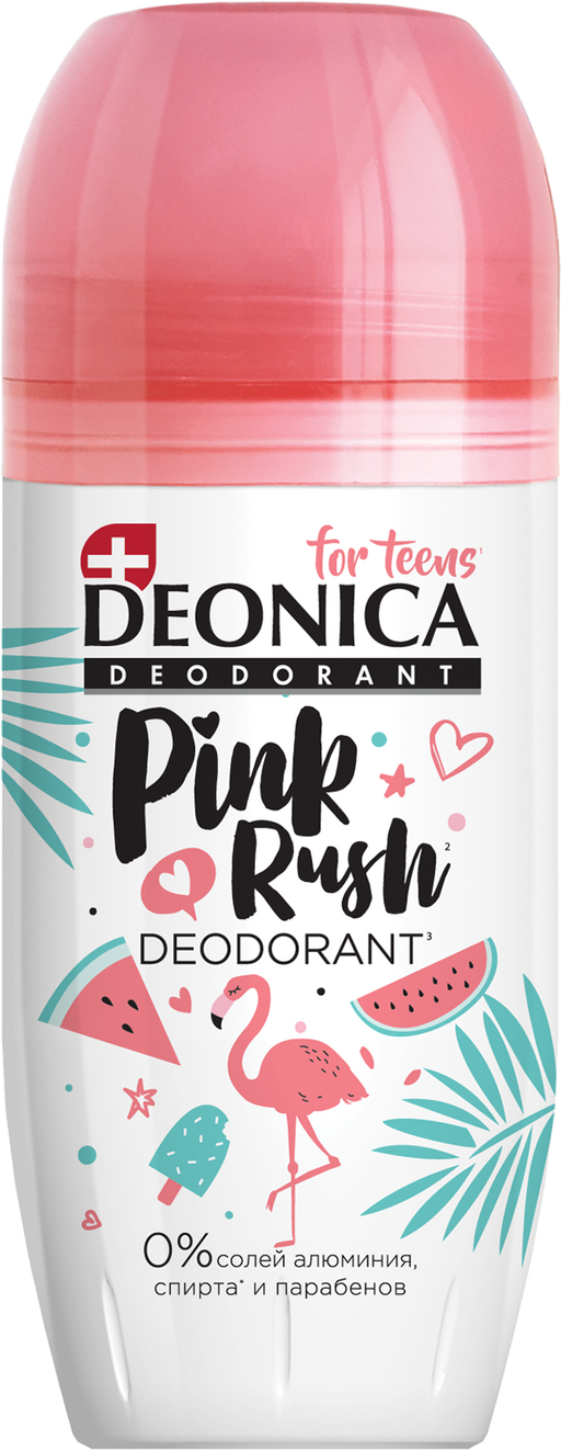 Deonica for teens дезодорант-ролик Pink Rush, 50 мл, 1 шт.