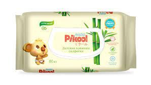 Pikool Comfort Салфетки влажные детские, алоэ вера-календула, 80 шт.