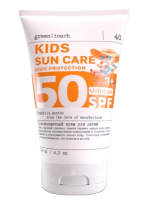 Green touch Sun Солнцезащитный крем для детей, SPF50, крем, 130 мл, 1 шт.