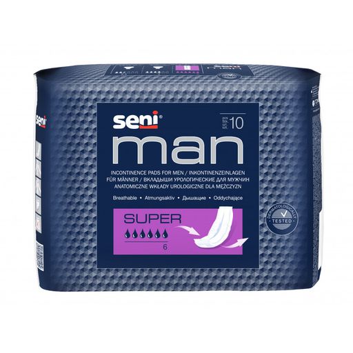 Seni Man Super Вкладыши урологические, для мужчин, 10 шт.
