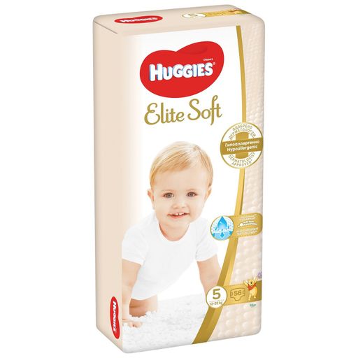 Huggies Elite Soft Подгузники детские, р. 5, 12-22 кг, 56 шт.