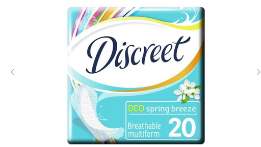Discreet Deo Spring Breeze Multiform прокладки ежедневные, прокладки гигиенические, 20 шт.