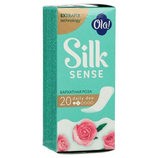 Ola! silk sense прокладки daily deo бархатная роза, ароматизированные, 20 шт.