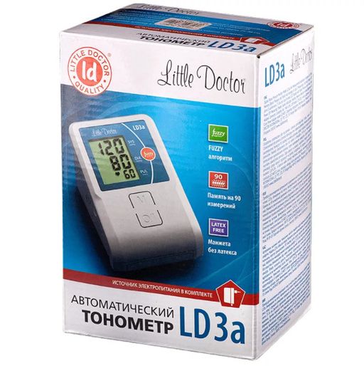 Тонометр автоматический Little Doctor LD3a, с адаптером и увеличенной манжетой, 1 шт.