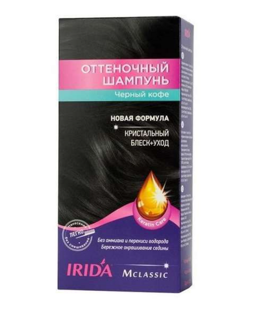 Irida М Classic Шампунь оттеночный для окраски волос, тон Черный кофе, 75 мл, 1 шт.