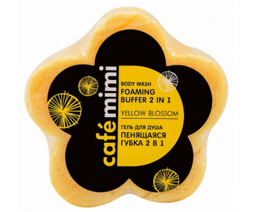 Cafe mimi Гель для душа Пенящаяся губка 2 в 1, гель для душа, yellow blossom, 1 шт.
