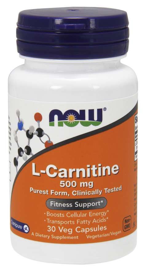 NOW L-Carnitine L-Карнитин, 500 мг, капсулы, 30 шт.