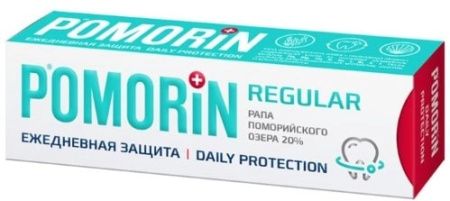 Pomorin regular Ежедневная защита Зубная паста, паста зубная, 100 мл, 1 шт.