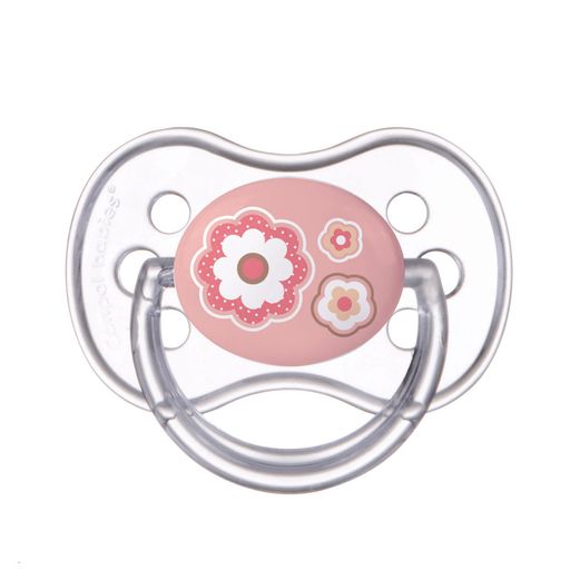 Canpol Newborn baby Пустышка круглая силиконовая 0-6 м, арт. 22/562, розового цвета, 1 шт.
