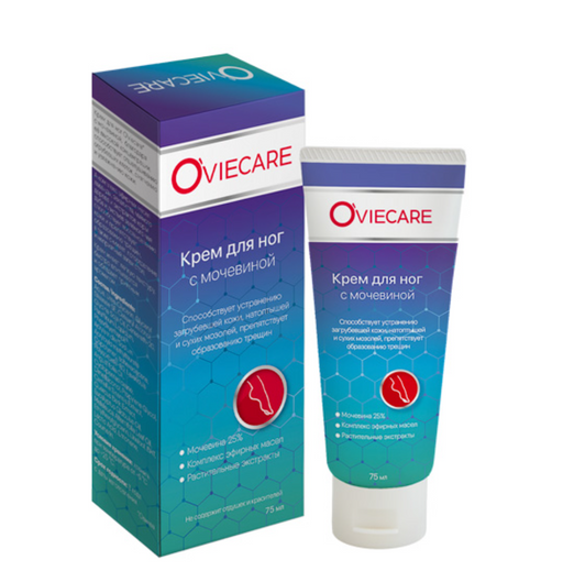 Oviecare Крем для ног с мочевиной, крем, 75 г, 1 шт.