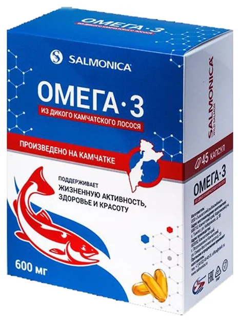 Salmoniсa омега-3, 600 мг, капсулы, 160 шт.