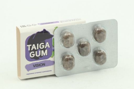Taiga Gum Смолка жевательная Вижн, без сахара, 5 шт.